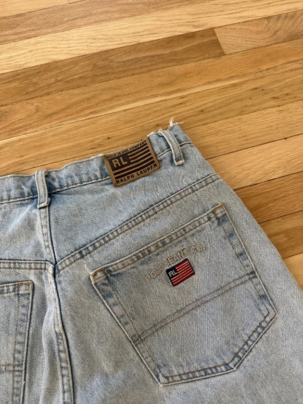 Vintage Ralph Lauren light blue wash shorts